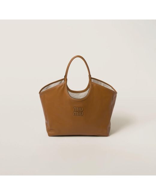 ★関税込み★ MiuMiu BROWN LEATHER IVY TOTE BAG 25768693_56379229_600.jpg