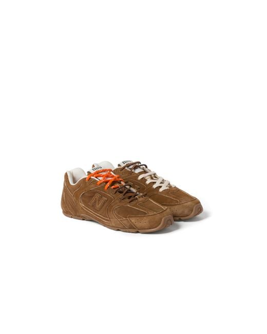 Miu Miu × New Balance スニーカー Brown 27 New Balance x Miu Miu Women's 530 SL Suede & Mesh Hazelnut Low Top