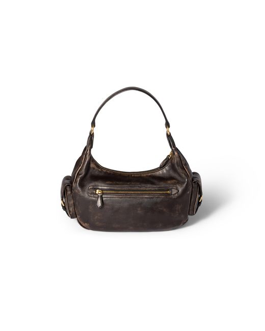 Miu Miu Brown Pocket Nappa Leather Bag