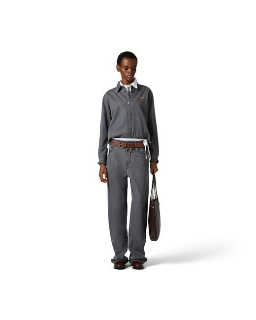 Miu Miu Gray Chambray Shirt