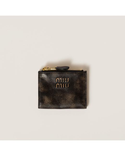 Miu Miu Black Small Nappa Leather Wallet