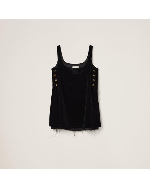 Miu Miu Black Velvet Minidress