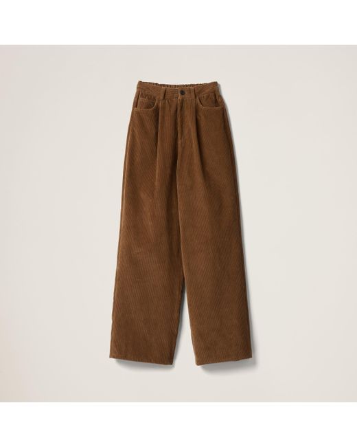 Miu Miu Brown Garment-dyed Corduroy Pants