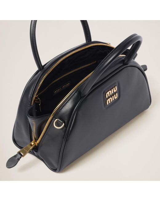 Miu Miu Black Leather Top-Handle Bag