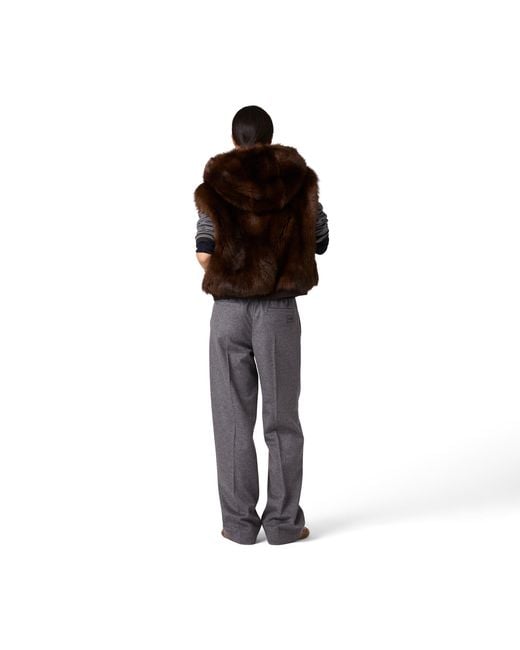 Miu Miu Black Shearling Vest