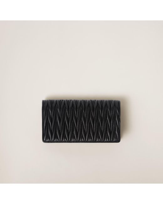 Miu Miu Black Matelassé Nappa Leather Smartphone Case
