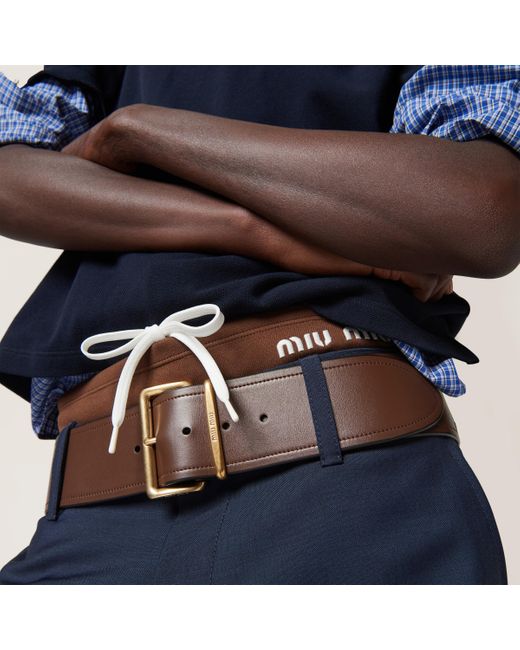 Miu Miu Brown Leather Belt