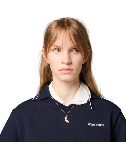 Miu Miu Metallic Metal Necklace With Pendant