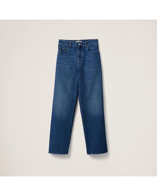 Miu Miu Blue Five-pocket Denim Jeans