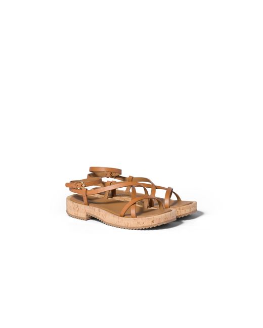 Miu Miu Natural Leather Sandals