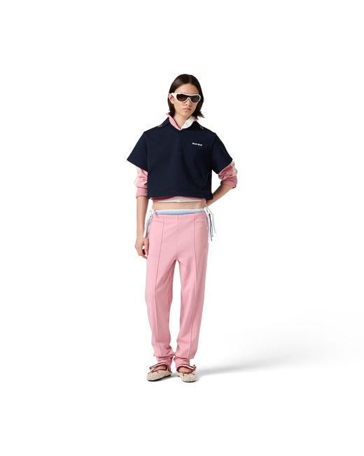 Miu Miu Pink Technical Fabric Pants