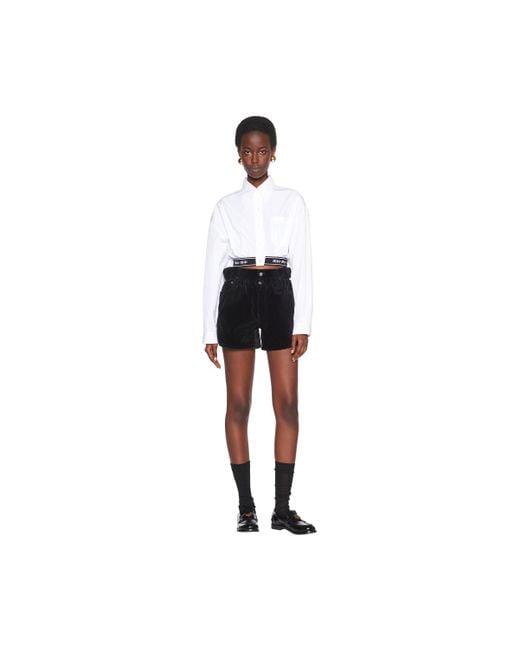 Miu Miu Black Velvet Shorts