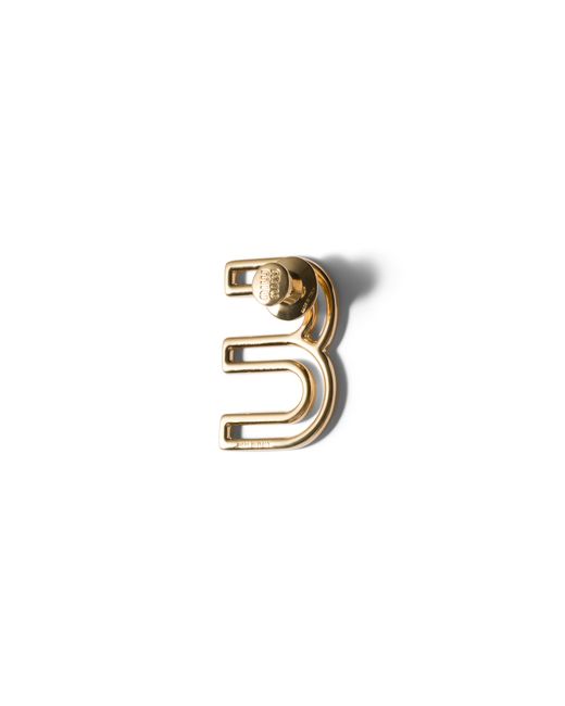 Miu Miu White Metal Logo Brooch
