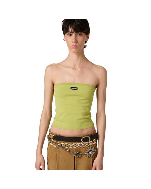 Miu Miu Green Viscose Top
