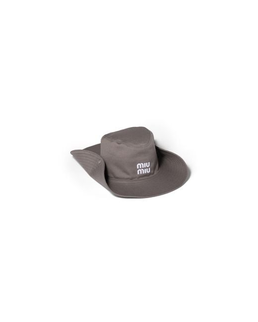 Miu Miu Gray Drill Hat