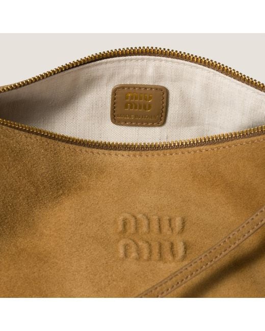 Miu Miu Natural Suede Pouch