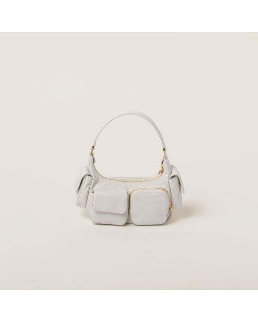 Miu Miu White Nappa Leather Pocket Bag