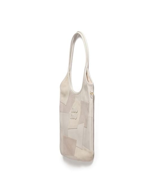 Miu Miu Natural Ivy Leather Patchwork Bag