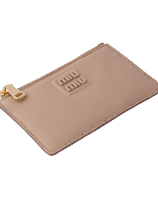 Miu Miu Natural Leather Envelope Wallet