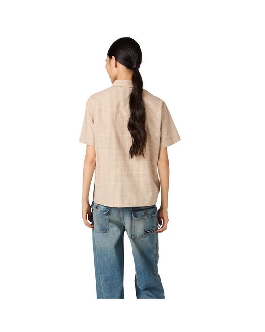 Miu Miu Natural Checked Poplin Shirt