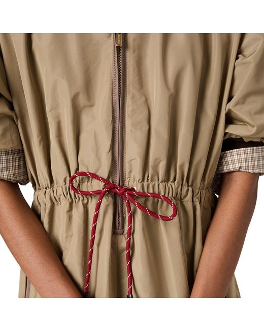 Miu Miu Natural Technical Fabric Dress