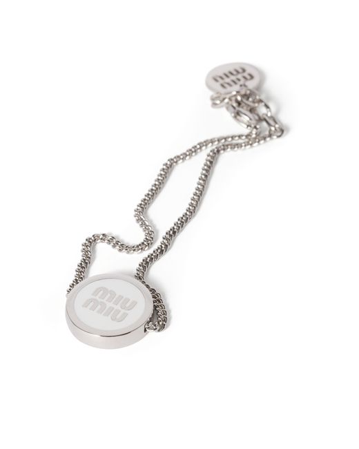 Miu Miu Metallic Enameled Metal Bracelet