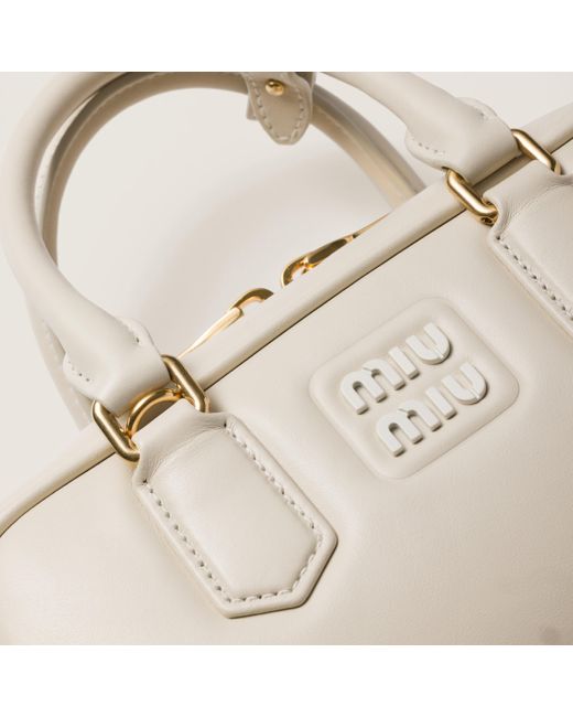 Miu Miu Natural Arcadie Leather Bag