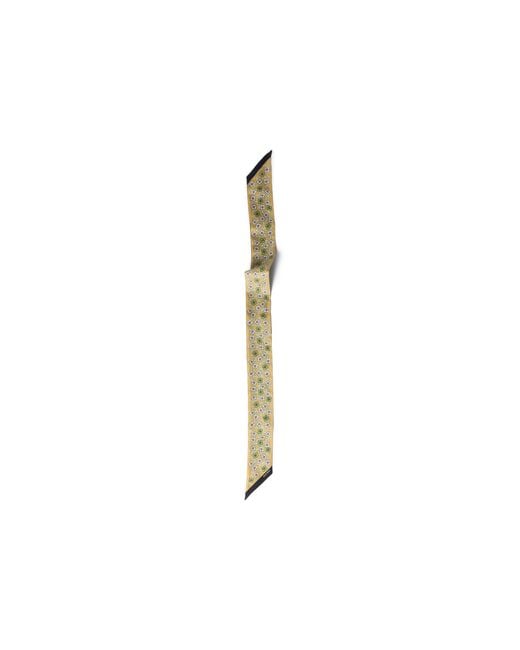 Miu Miu White Printed Twill Scarf