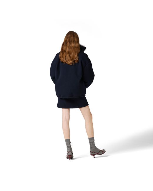 Miu Miu Blue Fleece Down Jacket