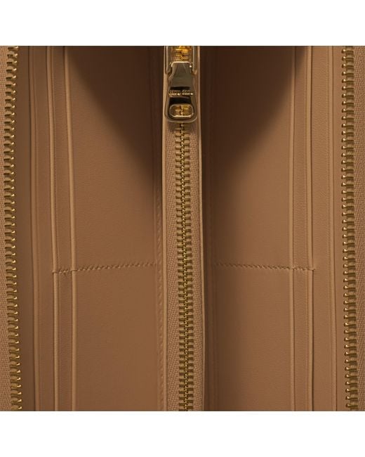 Miu Miu Brown Large Matelassé Nappa Leather Wallet