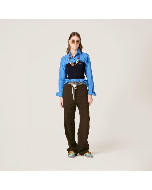 Miu Miu Blue Wool Top