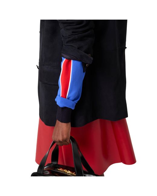 Miu Miu Blue Technical Yarn Zipper Sweatshirt