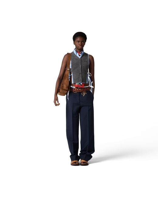 Miu Miu Gray Cashmere Cardigan Vest