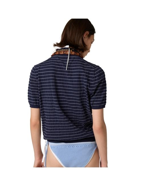 Miu Miu Blue Cotton Panty
