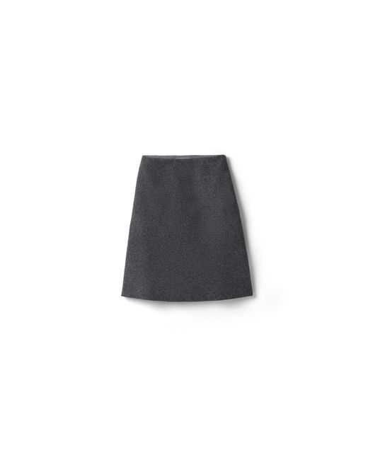 Miu Miu Black Shetland Wool Skirt