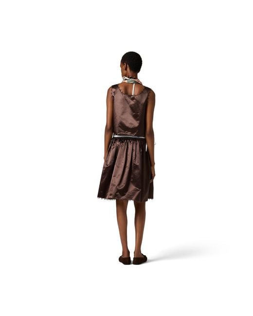 Miu Miu Brown Satin Skirt