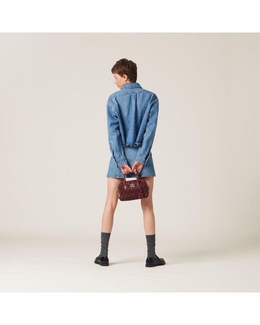 Miu Miu Blue Denim Miniskirt