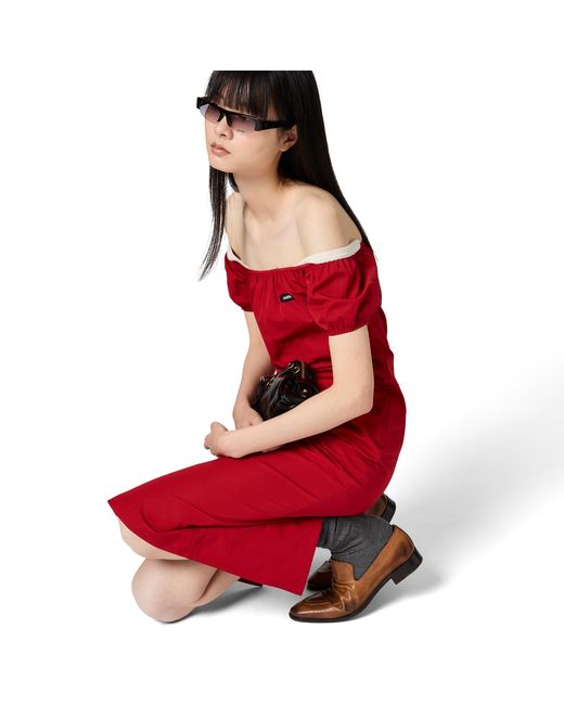Miu Miu Red Poplin Dress