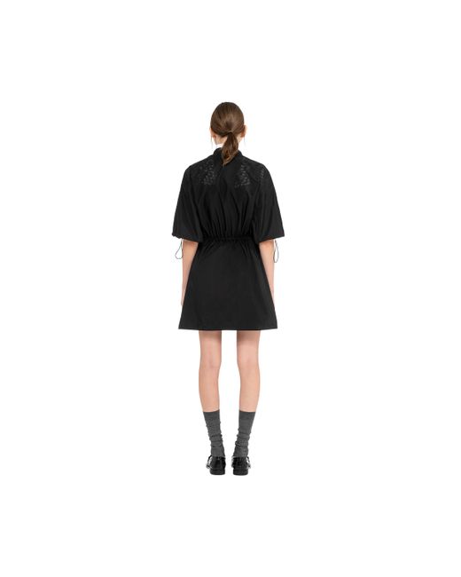 Miu Miu Black Technical Silk Mini-Dress