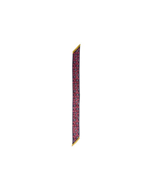 Miu Miu Purple Printed Twill Scarf