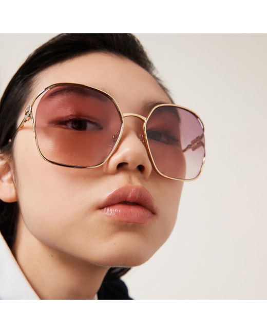 Miu Miu Pink Logo Sunglasses