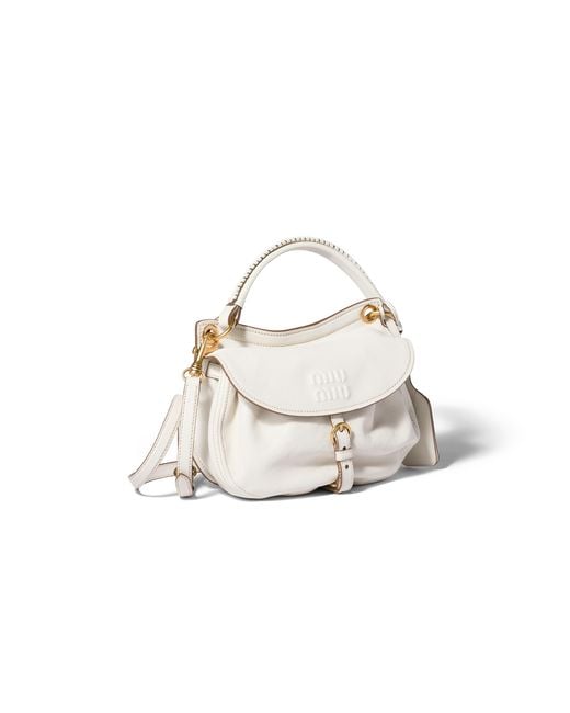 Miu Miu White Rendez-Vous Nappa Leather Bag