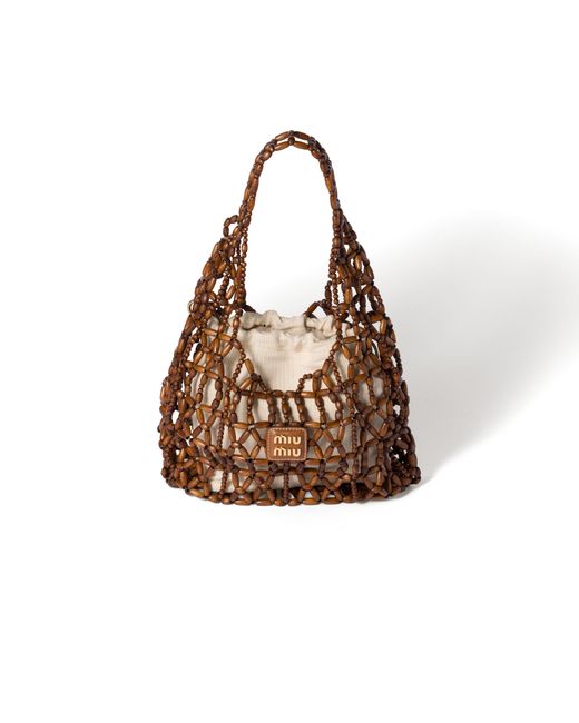 Miu Miu Brown Mesh Bag