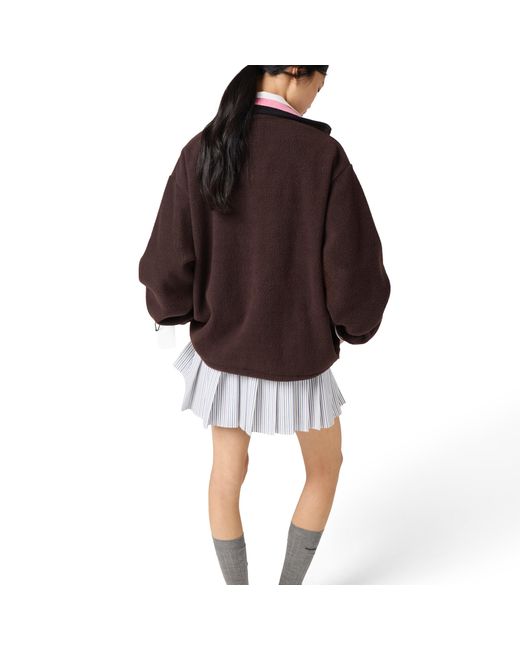 Miu Miu Brown Fleece Zipper Jacket