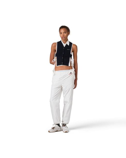 Miu Miu White Technical Poplin Joggers