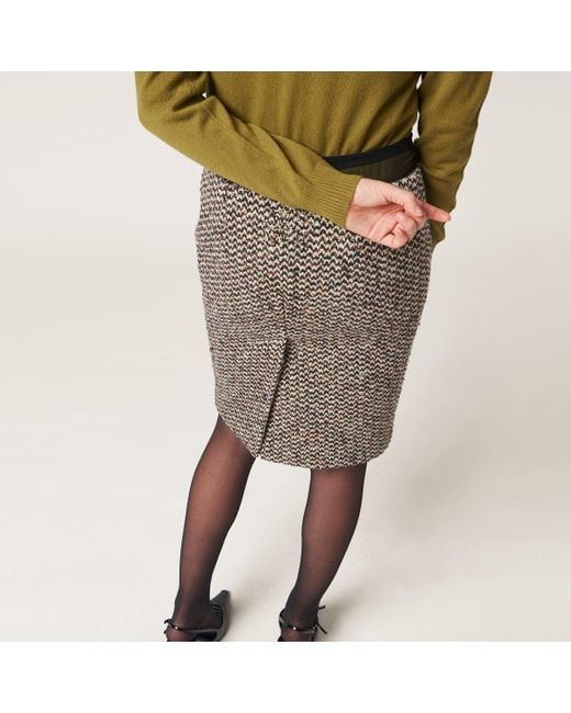 Miu Miu Gray Bouclé Skirt