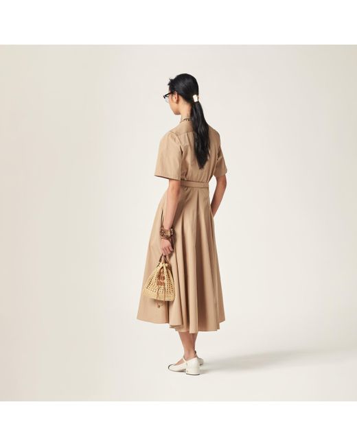 Miu Miu Natural Poplin Dress