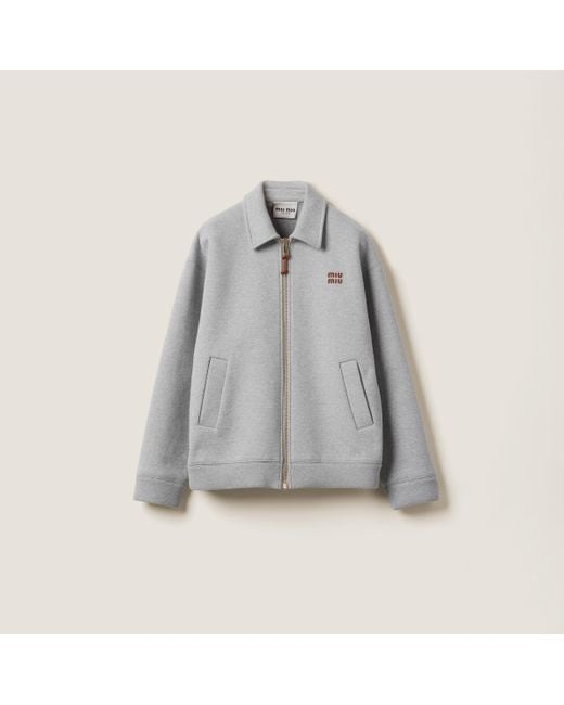 【日本入手困難】ミュウミュウ Jersey blouson jacket ブルゾン 三越伊勢丹 | MIU MIU/ミュウミュウ通販 | モヘア ブルゾン