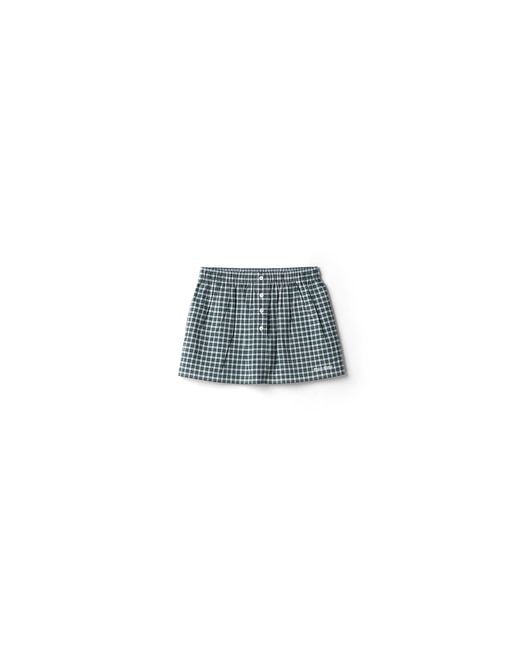 Miu Miu Blue Plaid Miniskirt