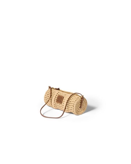 Miu Miu Metallic Crochet Mesh Pouch